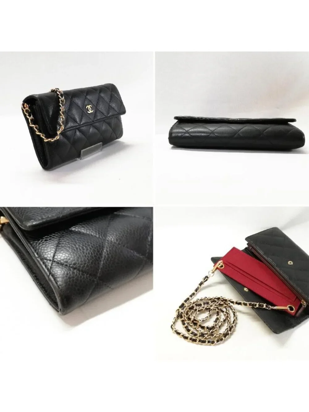 Chanel Caviar Quilted Wallet Black